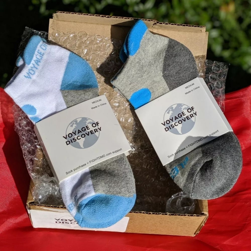 Women/Girl/Boy Original Ankle Sock Grey & Ocean Bl